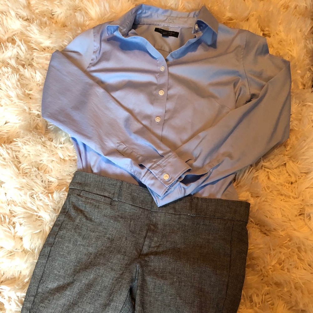 Blue buttondown
